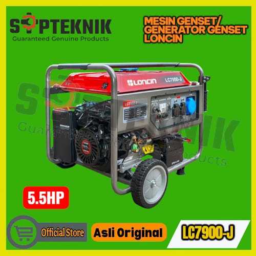 MESIN GENSET/GENERATOR GENSET 5500WATT LC7900J LONCIN