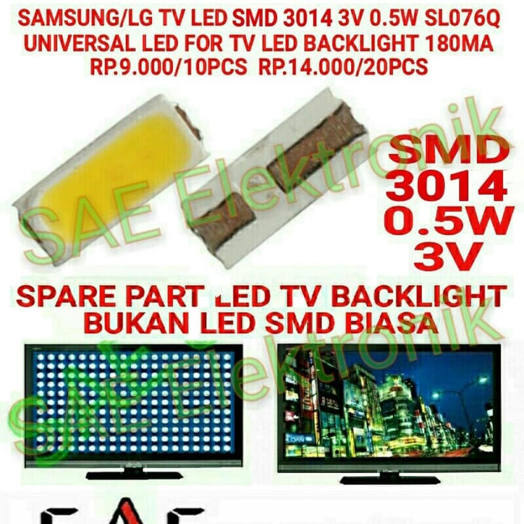 LED TV Backlight SMD 3016 0.5W 3V SL076Q