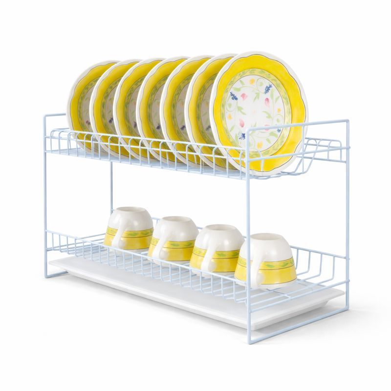 Rak Piring Besi Susun 2 Tatakan Nampan Rak Gantung Susun 2 Kitchen Set ( ROSE 394 T )