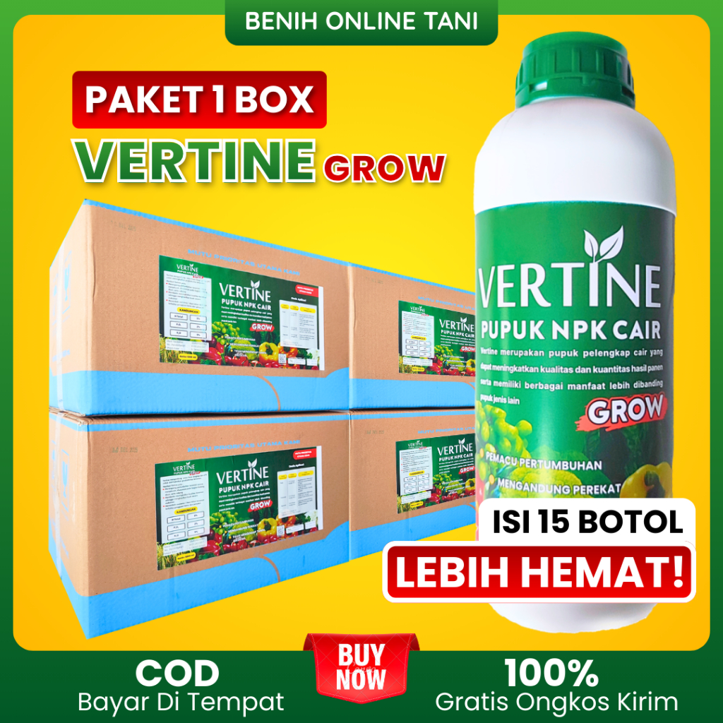 PUPUK NPK CAIR VERTINE 1L plus perekat - 1 BOX ISI 15