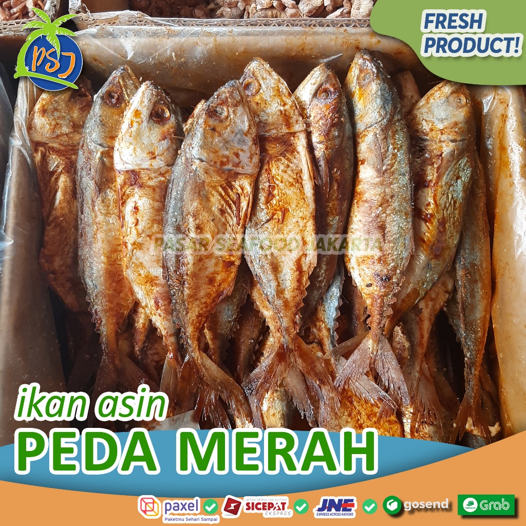Ikan asin peda merah 1Kg & 500 gram | Ikan peda merah asin premium | Ikan kembung banjar asin peda m