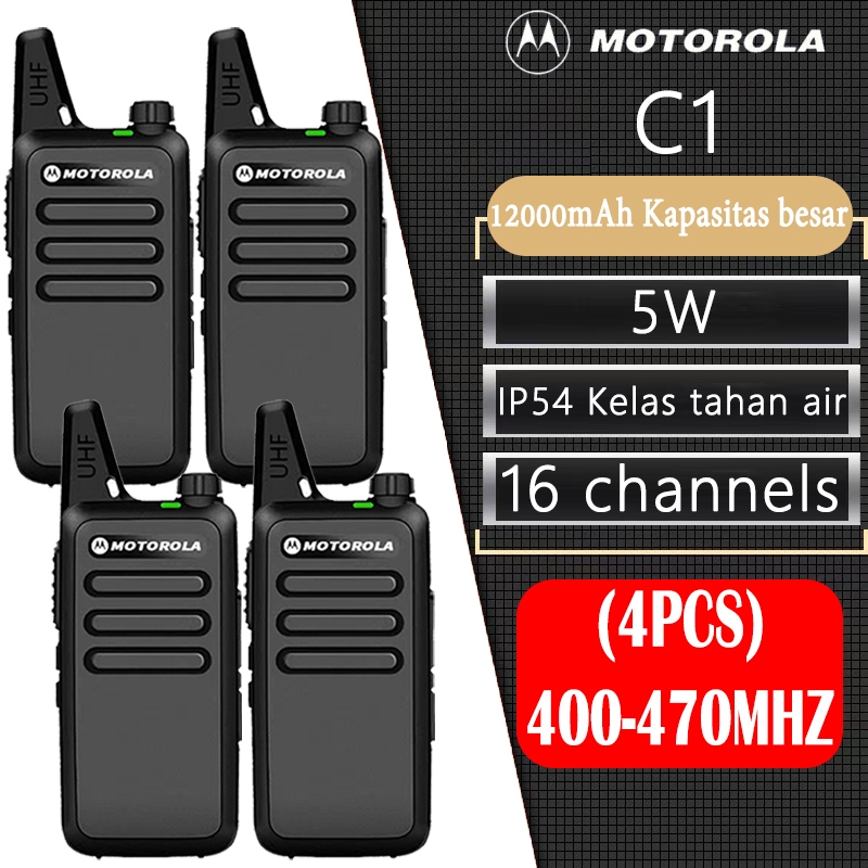 [4PCS] HT Motorola  9800mAh 5Watts  MiniWalkie Talkie Long Range 10KM UHF 16 Channels TwoWay Radiote