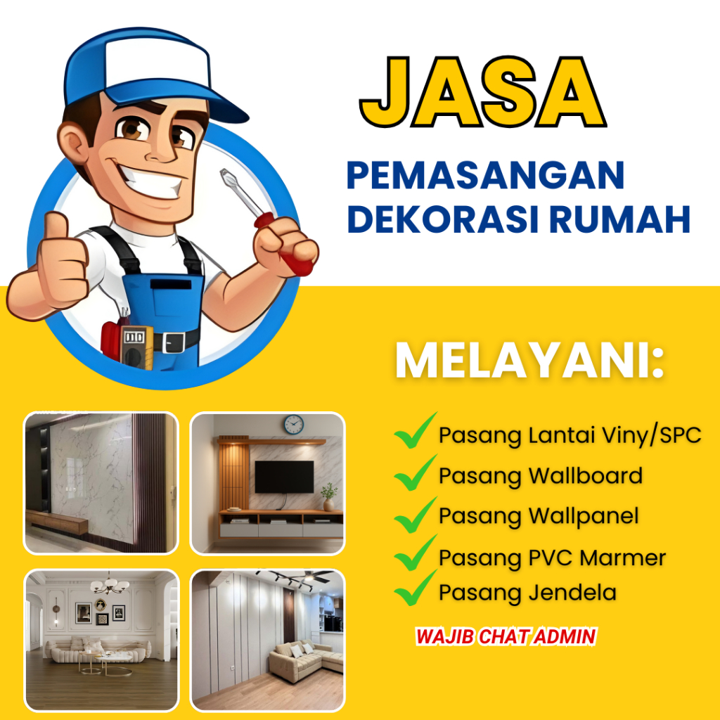 JASA PASANG LANTAI SPC - LANTAI VINYL - WALLBOARD - PVC MARMER