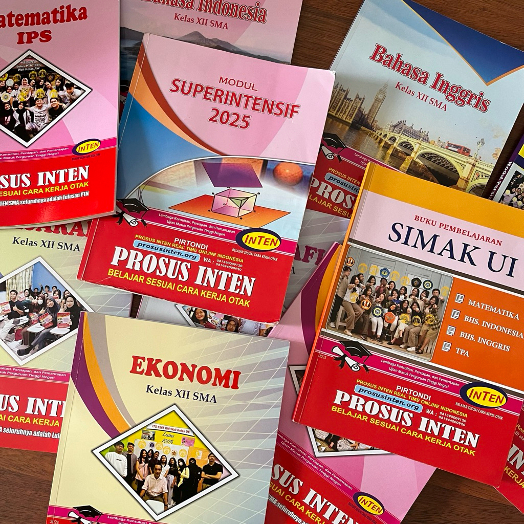 PRELOVED BUKU MODUL INTEN SNBT, SIMAK UI, & MAPEL IPS | KONDISI BAIK | ASLI BIMBEL