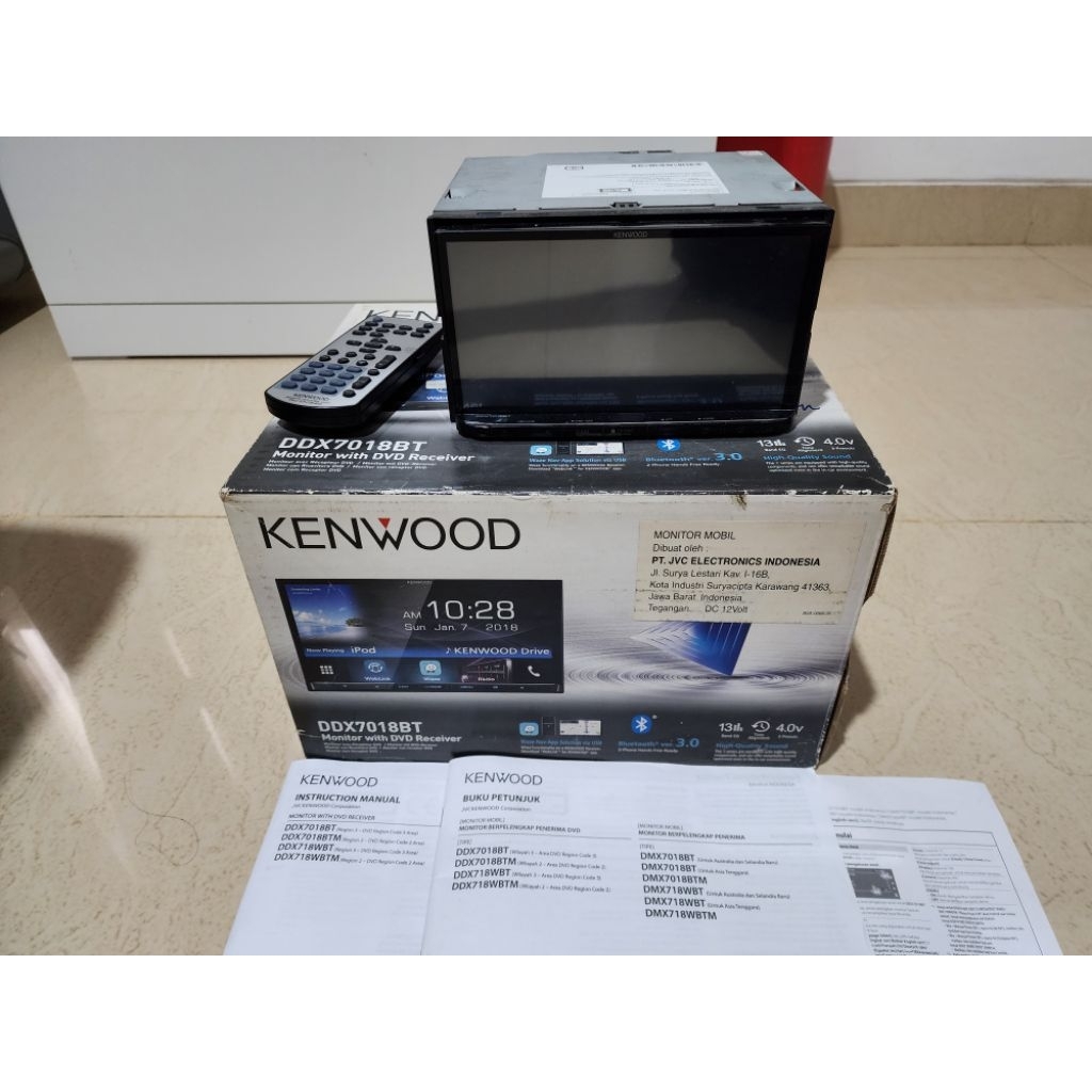 Head Unit Kenwood DDX-7018BT Double Din