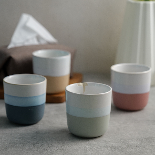 Mug Keramik Minimalis Estetik Cangkir Enamel Kopi Teh Ocha Warna Pastel Kado Gift Souvenir Dekorasi