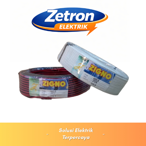 KABEL LISTRIK SERABUT NYZ 2x23 / TR 2x23 ZIGNO | ZETRON ELEKTRIK