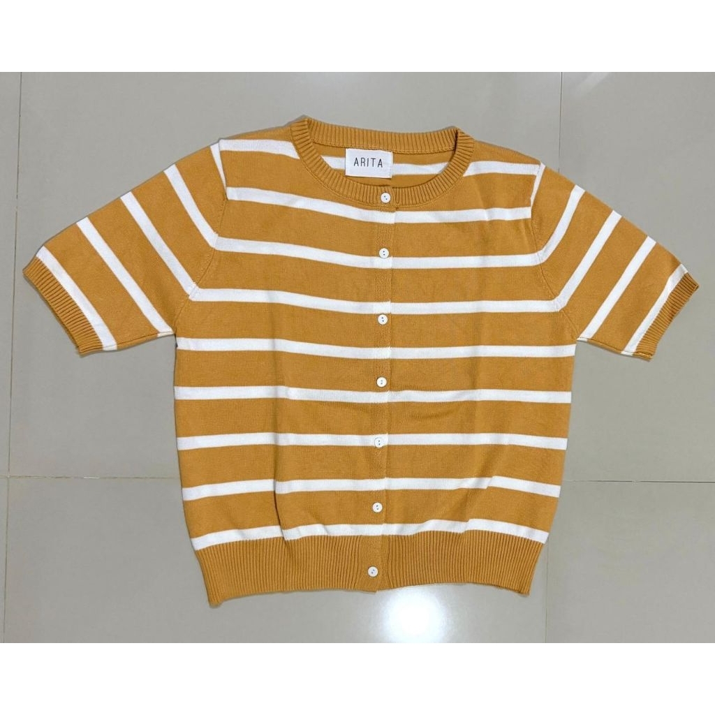 blouse knit motif garis arita