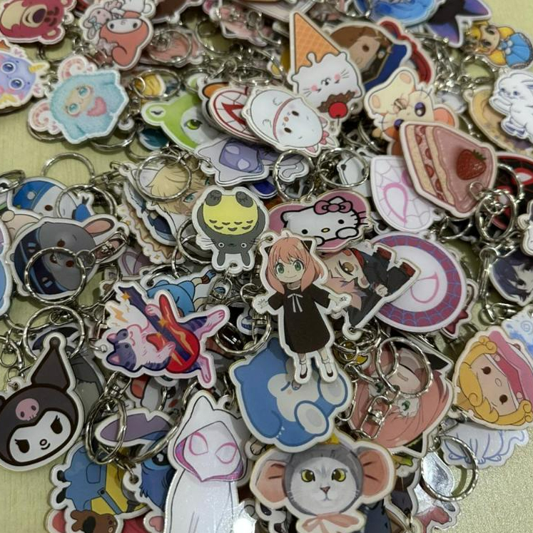 Gantungan Kunci Akrilik Custom Full Color Laser