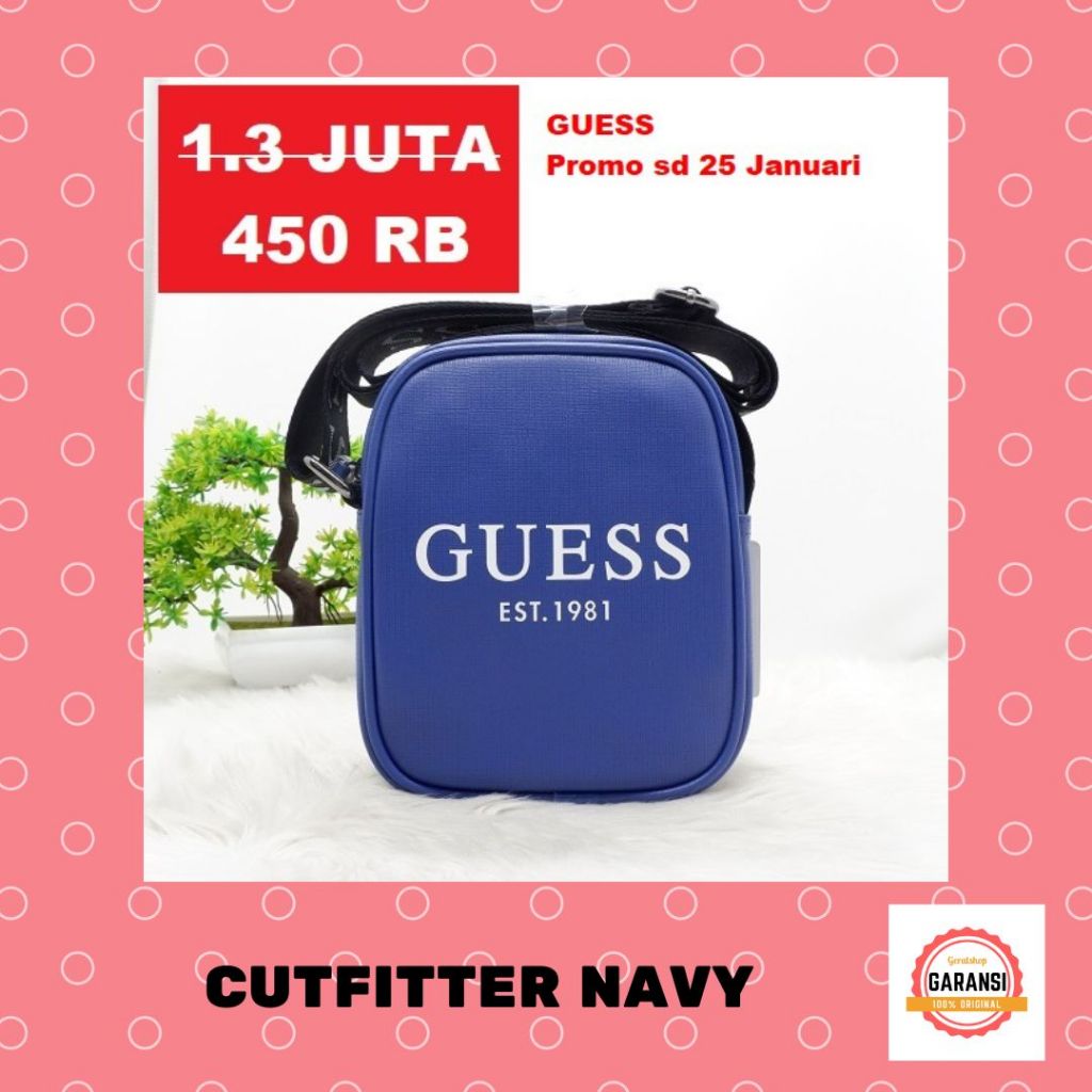 Tas Guess seri CUTFITTER camera bag sale 100% original store