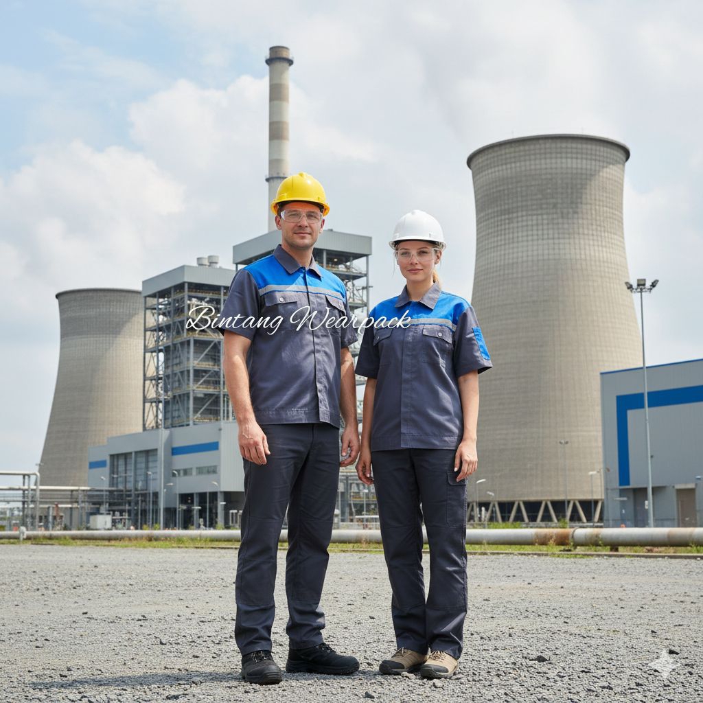 wearpack safety lengan pendek/kemeja safety model pendek/wearpack atasan lengan pendek/baju kerja pr