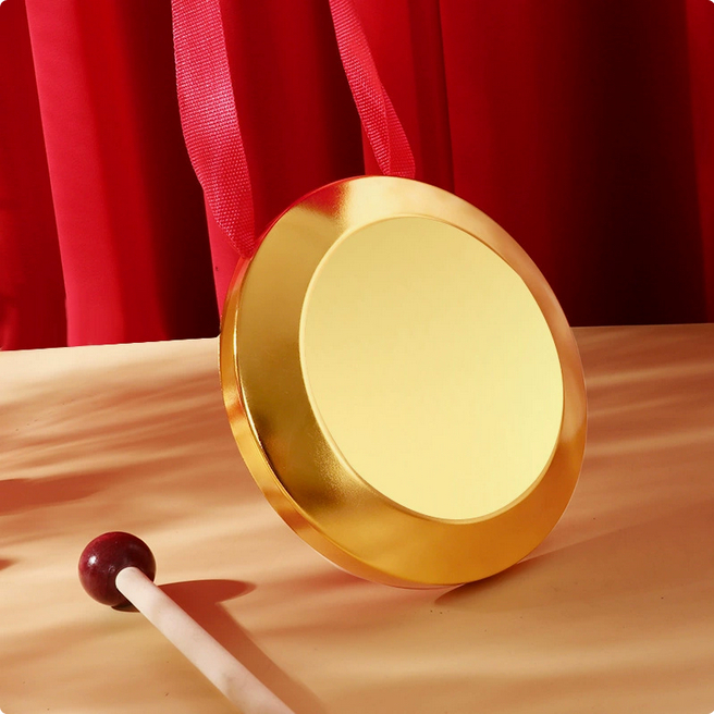 Alat Musik Perkusi, Simbal, Aksesoris Musik, Alat Musik Gong Mini Gendang Tangan Gong Xinjia Imlek