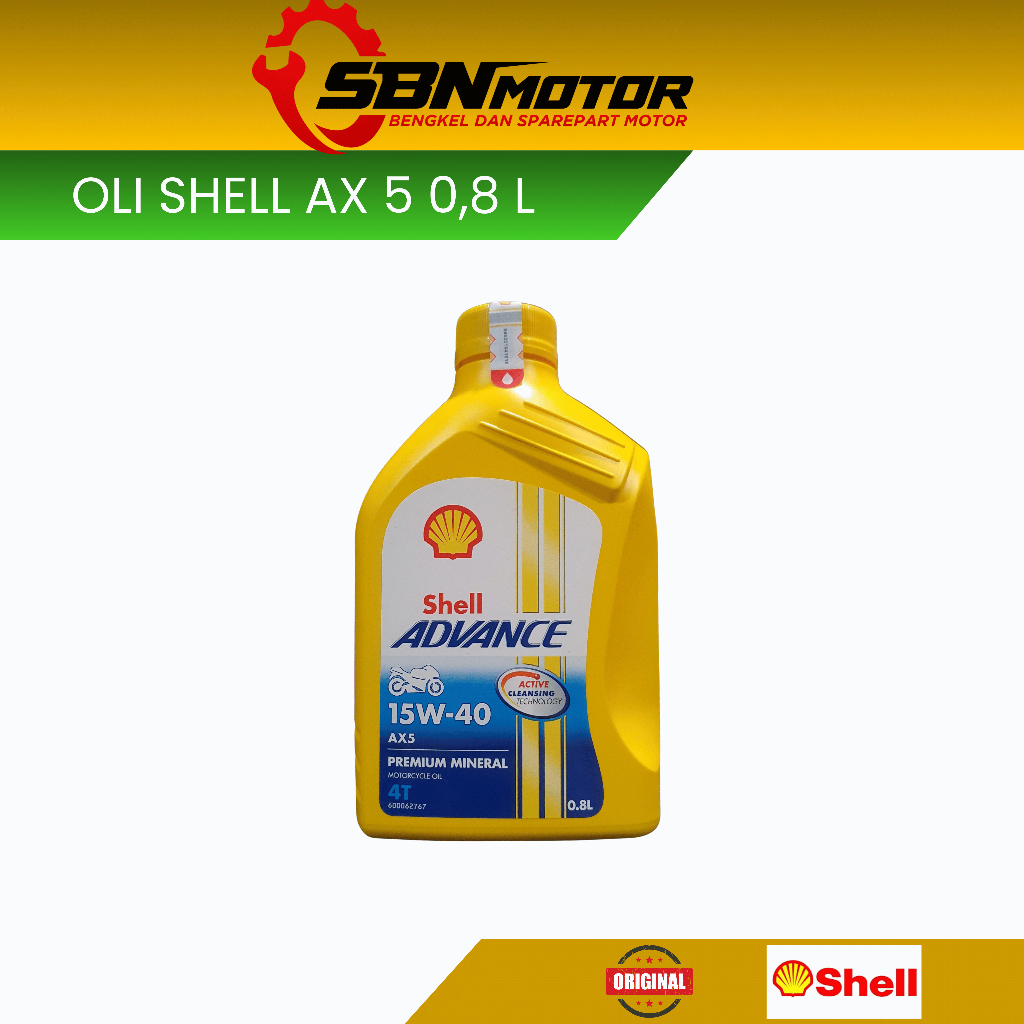 Oli Shell Advance Matic AX5 15W-30 0.8L - Oli Motor Beat Vario Scoopy Mio