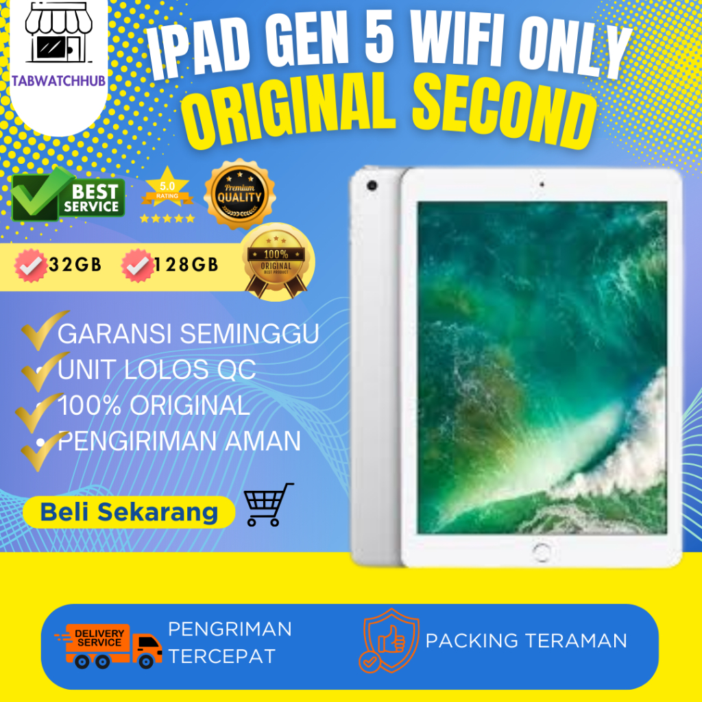 Ipad 5 32GB 128GB Gen 5 Wifi Only Second