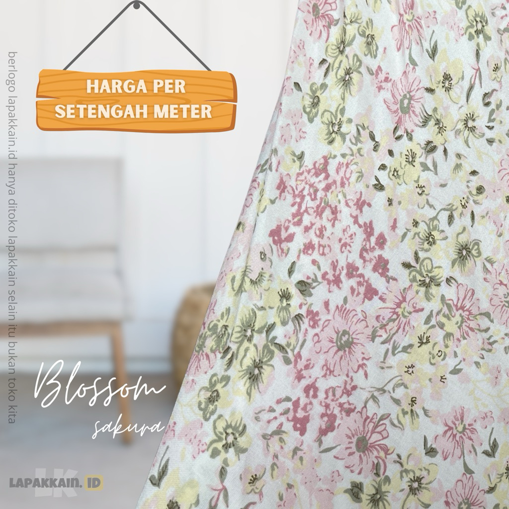 Blossom sakura kain katun rayon viscose premium