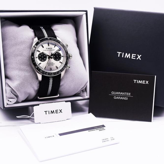 Timex TW2Y35500 - Jam Tangan Pria Timex Waterbury Heritage Chronograph Original