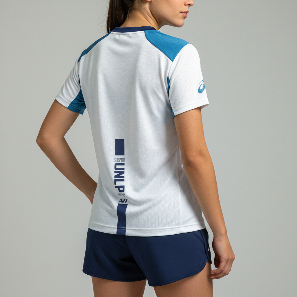 Kaos Running ASICS Half Marathon Jepang Original Putih Biru Size S