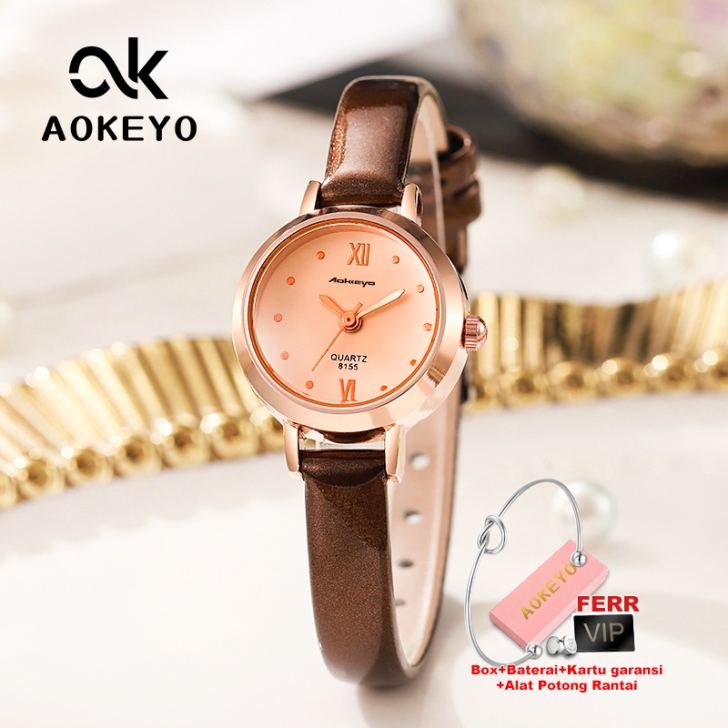 TERMURAH AOKEYO W230 Jam Tangan Wanita Baru Original Korea Design Kecil Wanita Jam Tangan Wanita