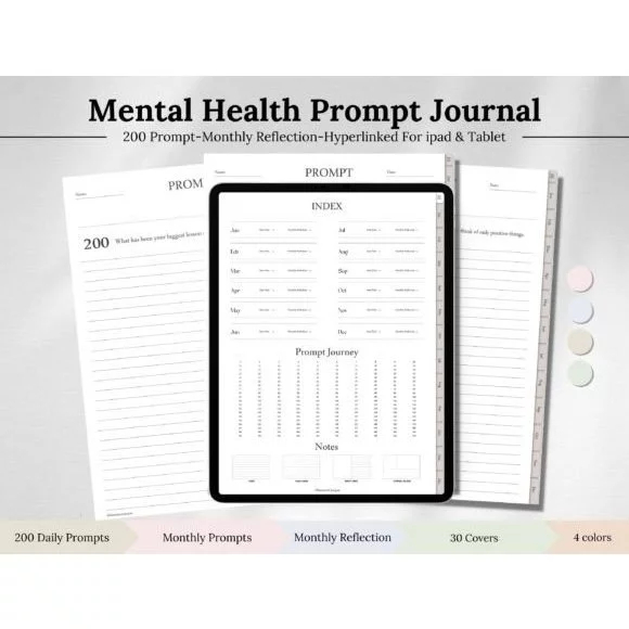 Digital Mental Health Journal | iPad Journal for GoodNotes & Notability