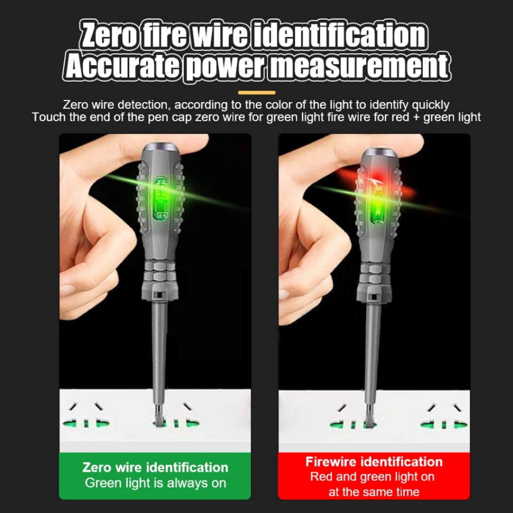 Obeng Tes Pen Bolak Balik 2 LED Indikator Tester Multifungsi