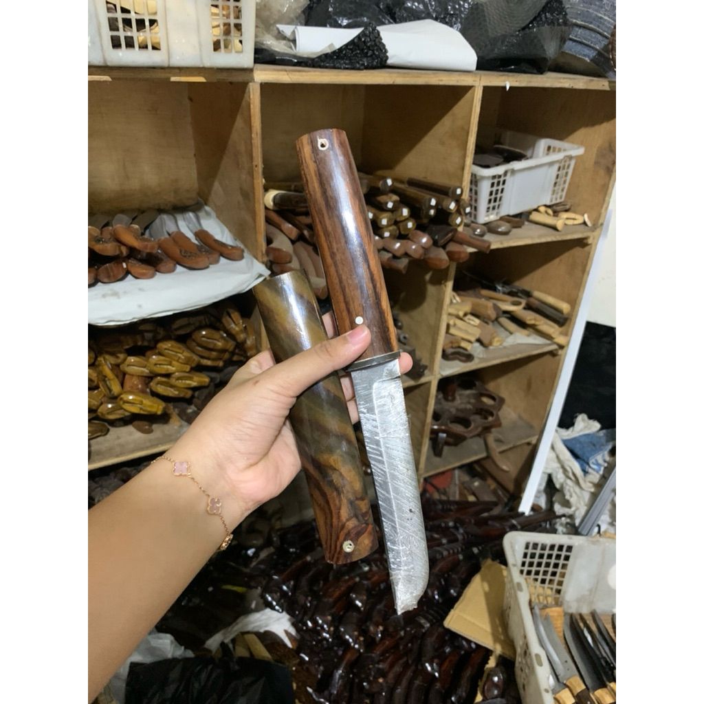 pisau TANTO NATURAL|pisau multifungsi |outdor KOLEKSI&HOBI|BAJA PER|kayu SONOKELING “bladeworks