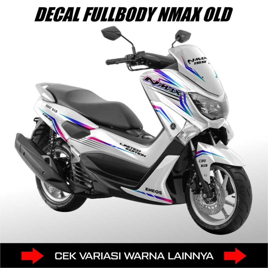 Stiker Decal Nmax Old Lis Grafis Rainbow / STICKER FULL BODY MOTOR YAMAHA N-MAX LAMA / FULL BLOCK