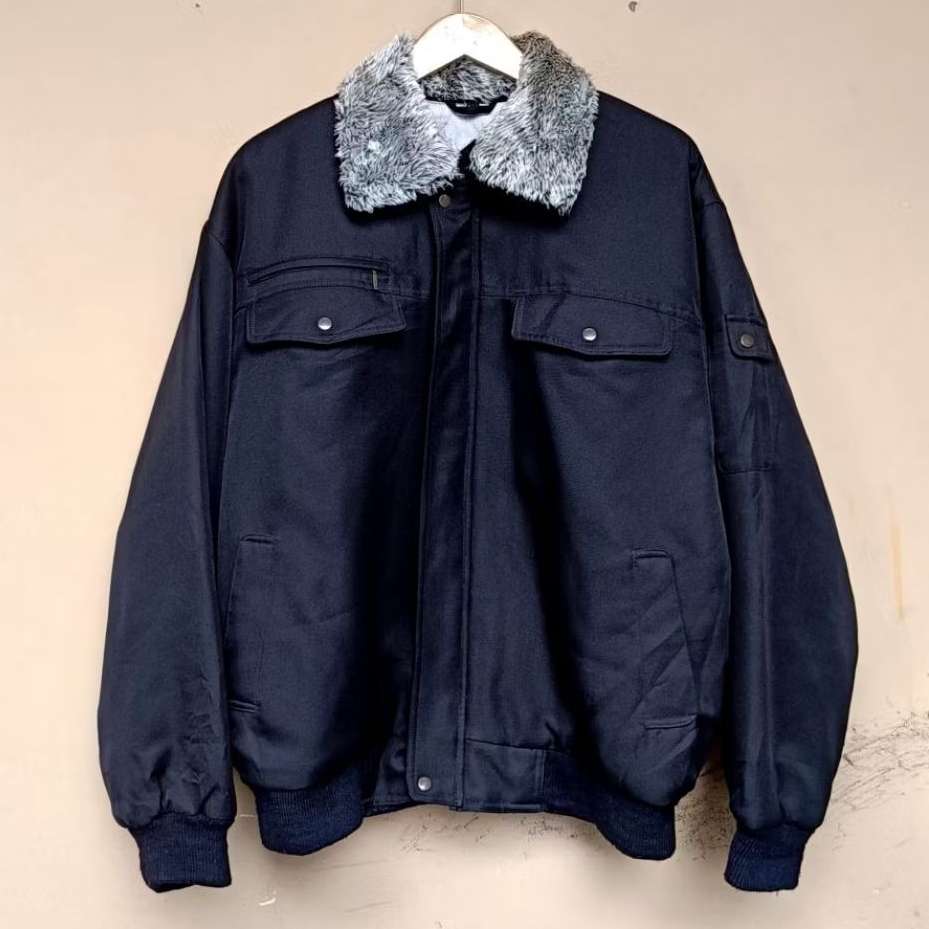 Jacket bomber aviator sherpa varoz refind japanese brand vintage black