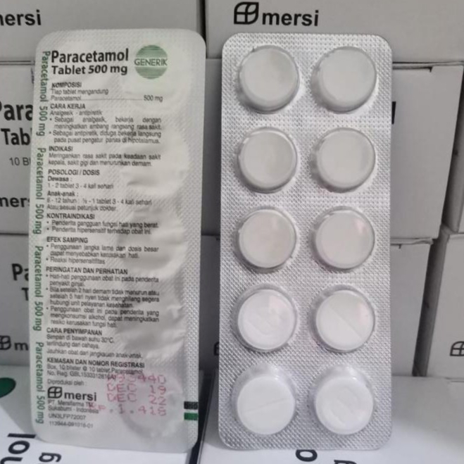 paracetamol 500mg tablet strip (mersi)
