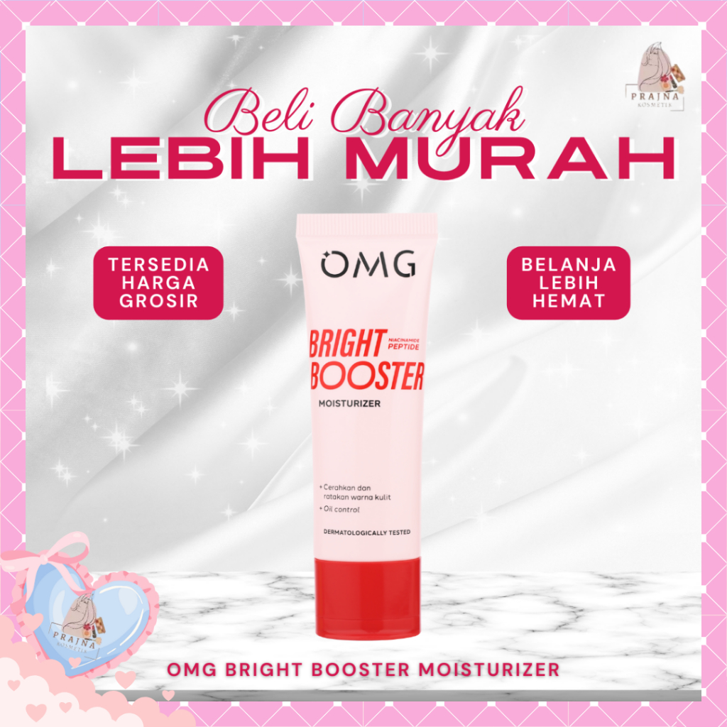 (GROSIR) OMG Oh My Glow Bright Booster Moisturizer 25 g -Tone Up Moisturizer - Melembabkan, Mencerah