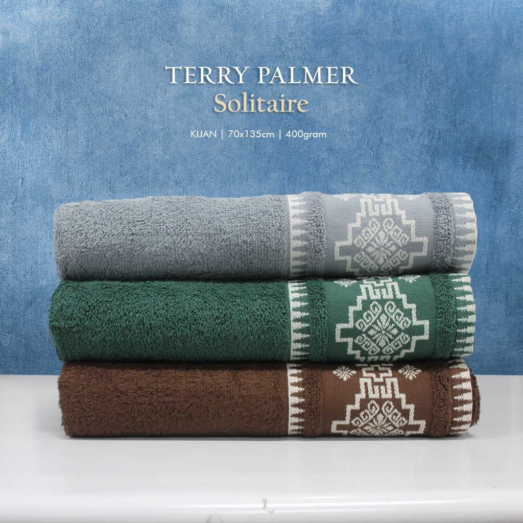 handuk mandi lis terry palmer solitaire 70x140 cotton serap lembut