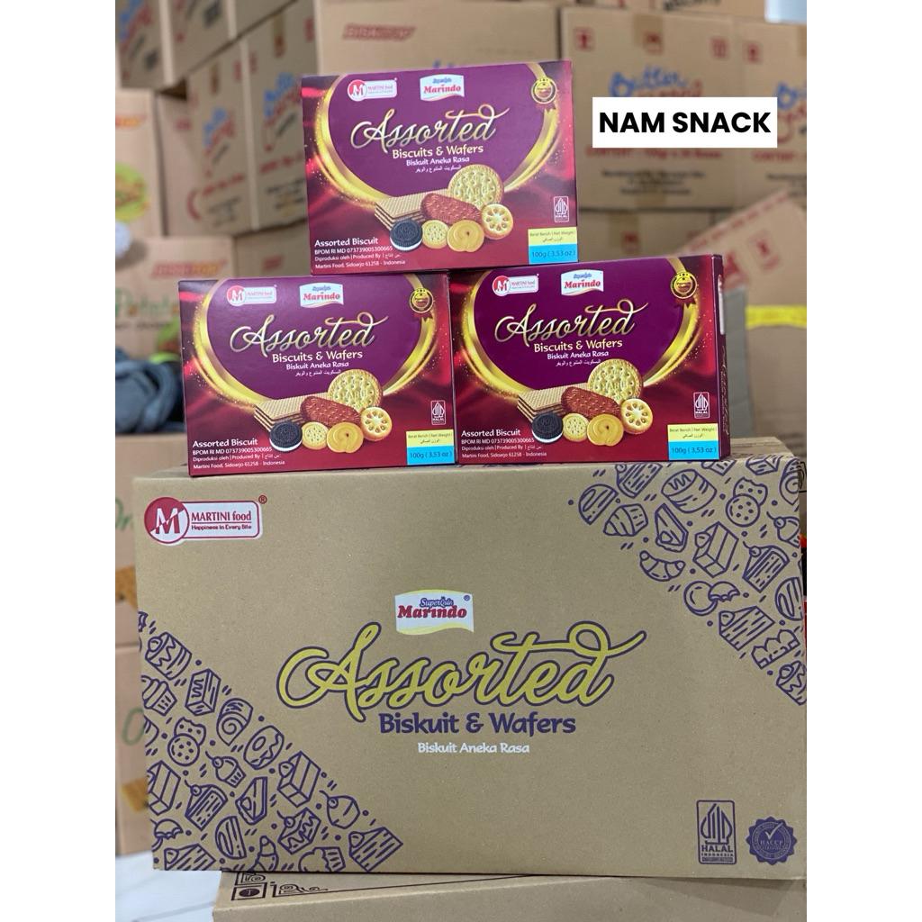 ( ECER ) Marindo Assorted biscuit Pack  Snack Hajatan Hampers