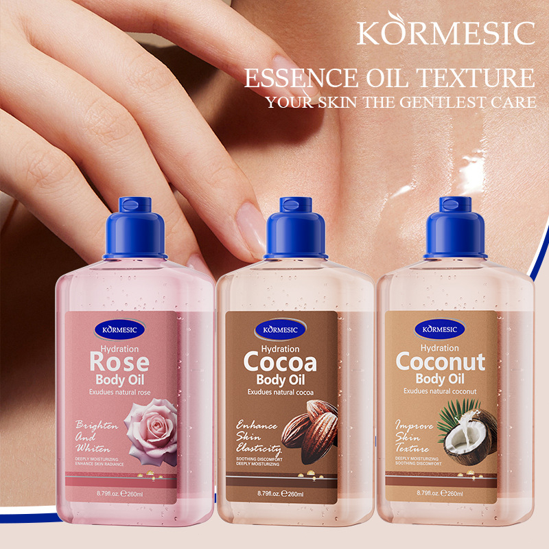 260ml Coconut Body Oil Massage Oil Treatment Whitening Body Serum Booster Pemutih Pencerah Badan Ton