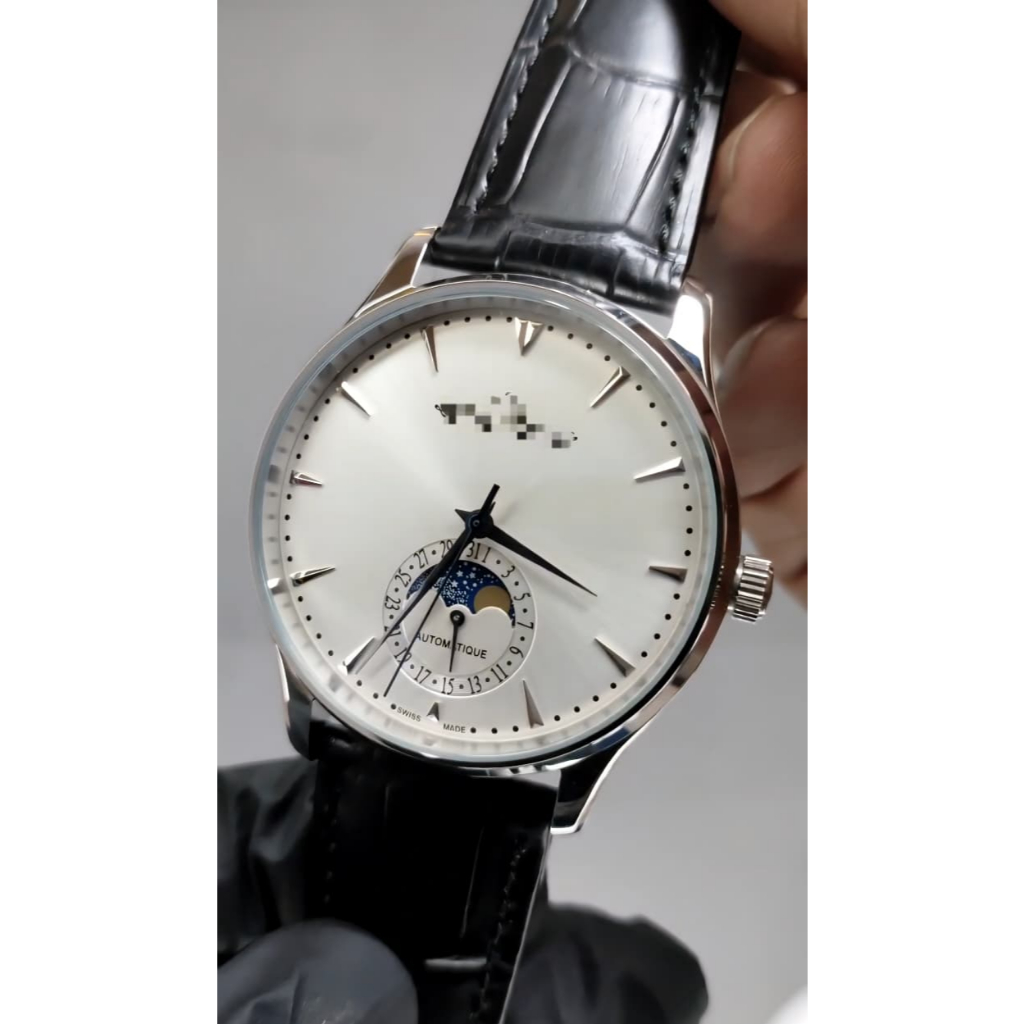 Jam Luxury Pria Rekomended JLC Master Ultra Thin MoonPhase 40MM Automatic white dial best quality