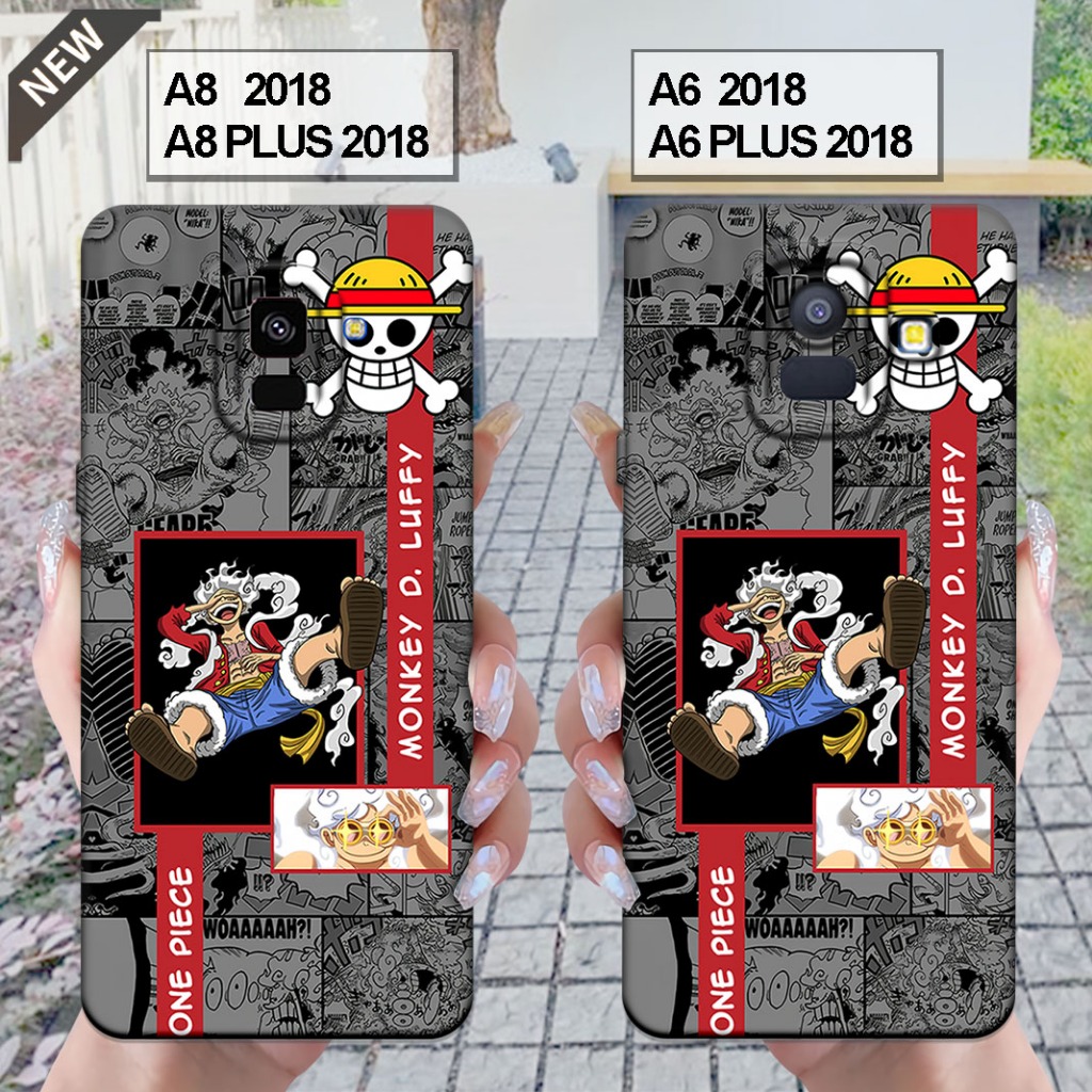 Case Samsung  A6 2018 | A6 PLUS 2018 - Samsung A8 2018 | A8 PLUS 2018 _Silikon casing hitam bening