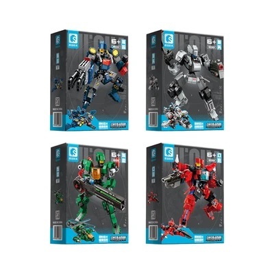 Mainan Anak Robot Sembo Block Steel Mecha Robot Series Random