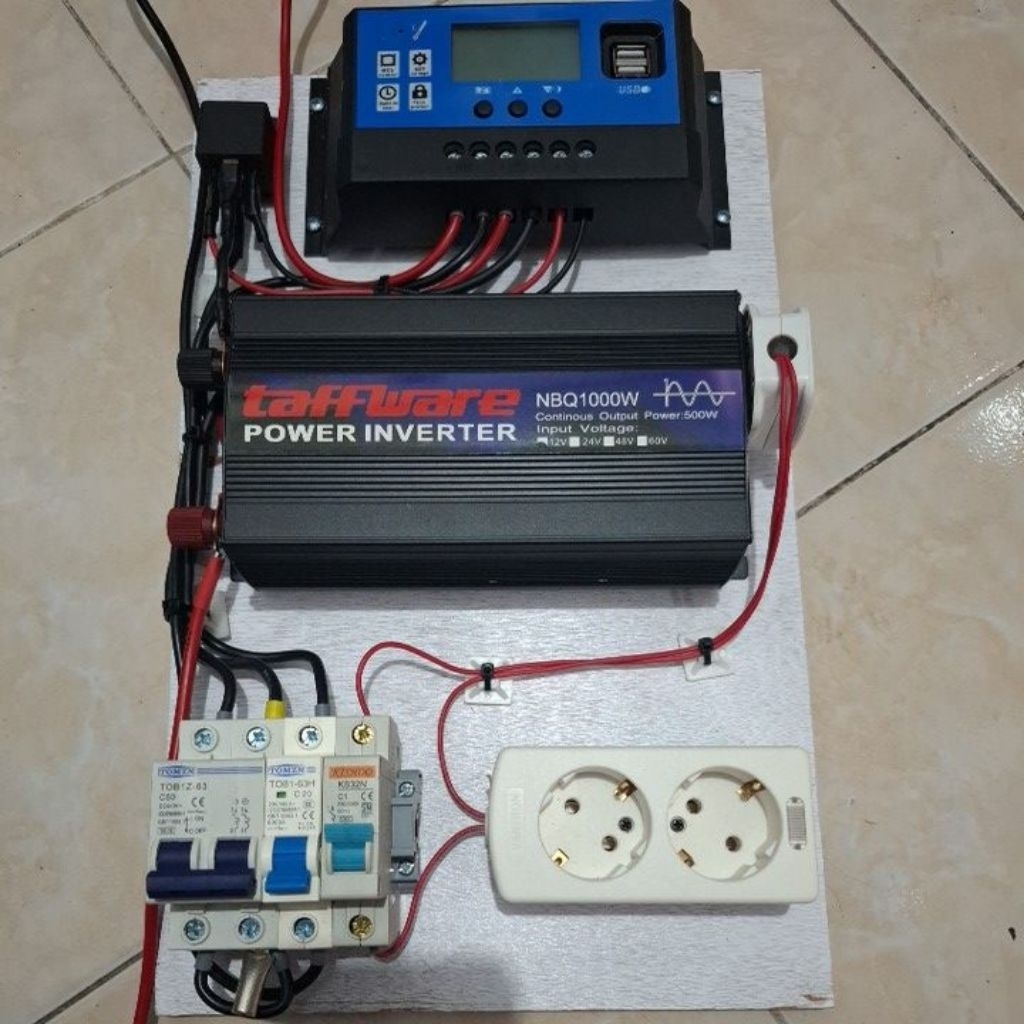 PLTS kebun inverter 1000watt Taffware High Frekuensi