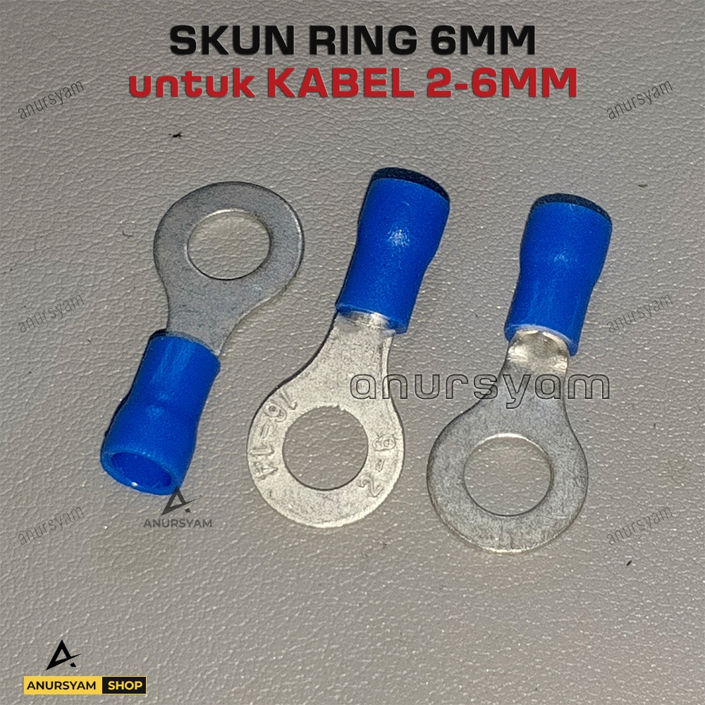 Skun RIng 6mm untuk Kabel 2-6mm / Skun O Ring Insulator