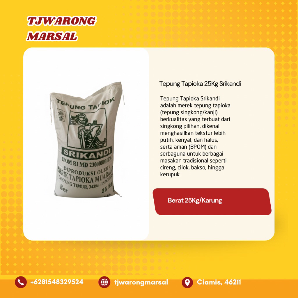 Tepung Tapioka 25Kg Srikandi