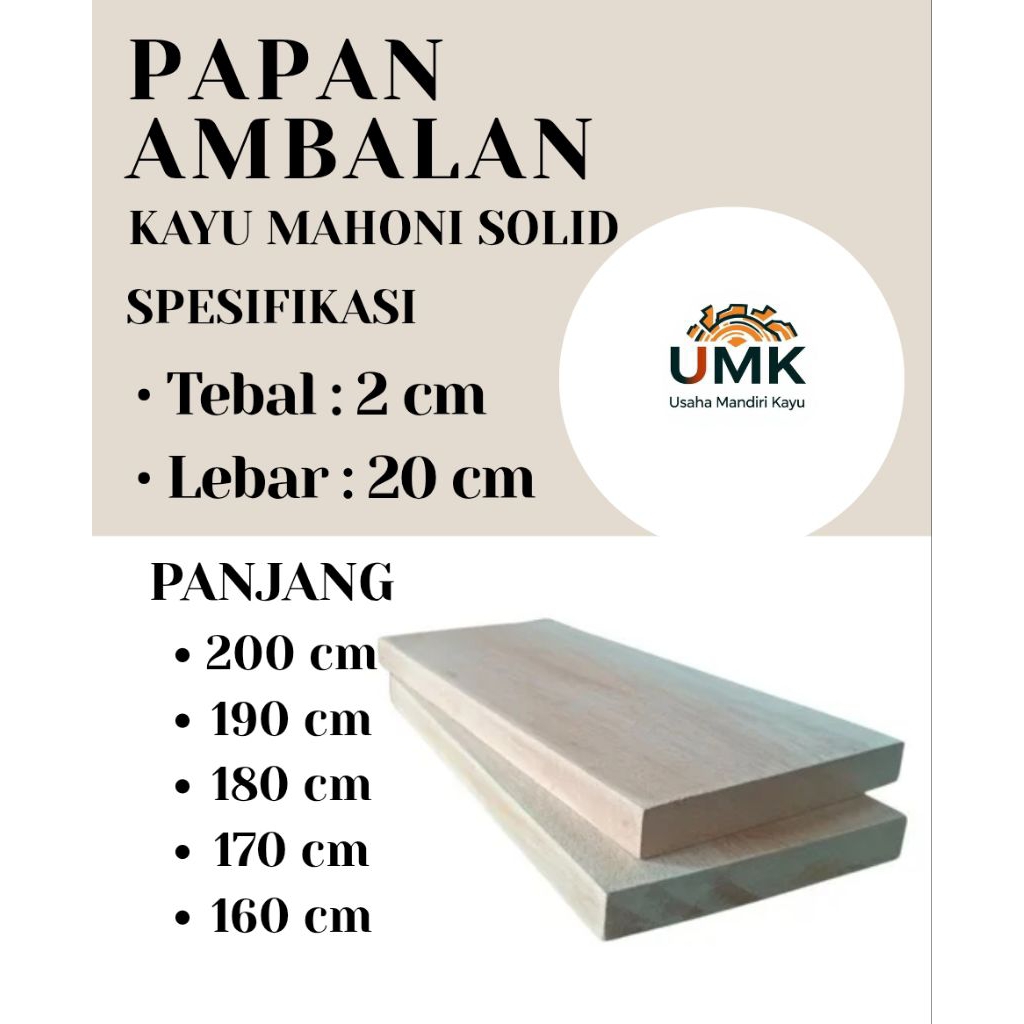 AMBALAN KAYU | RAK KAYU | RAK DINDING KAYU LEBAR 20 TEBAL 2 CM KAYU MAHONI SOLID