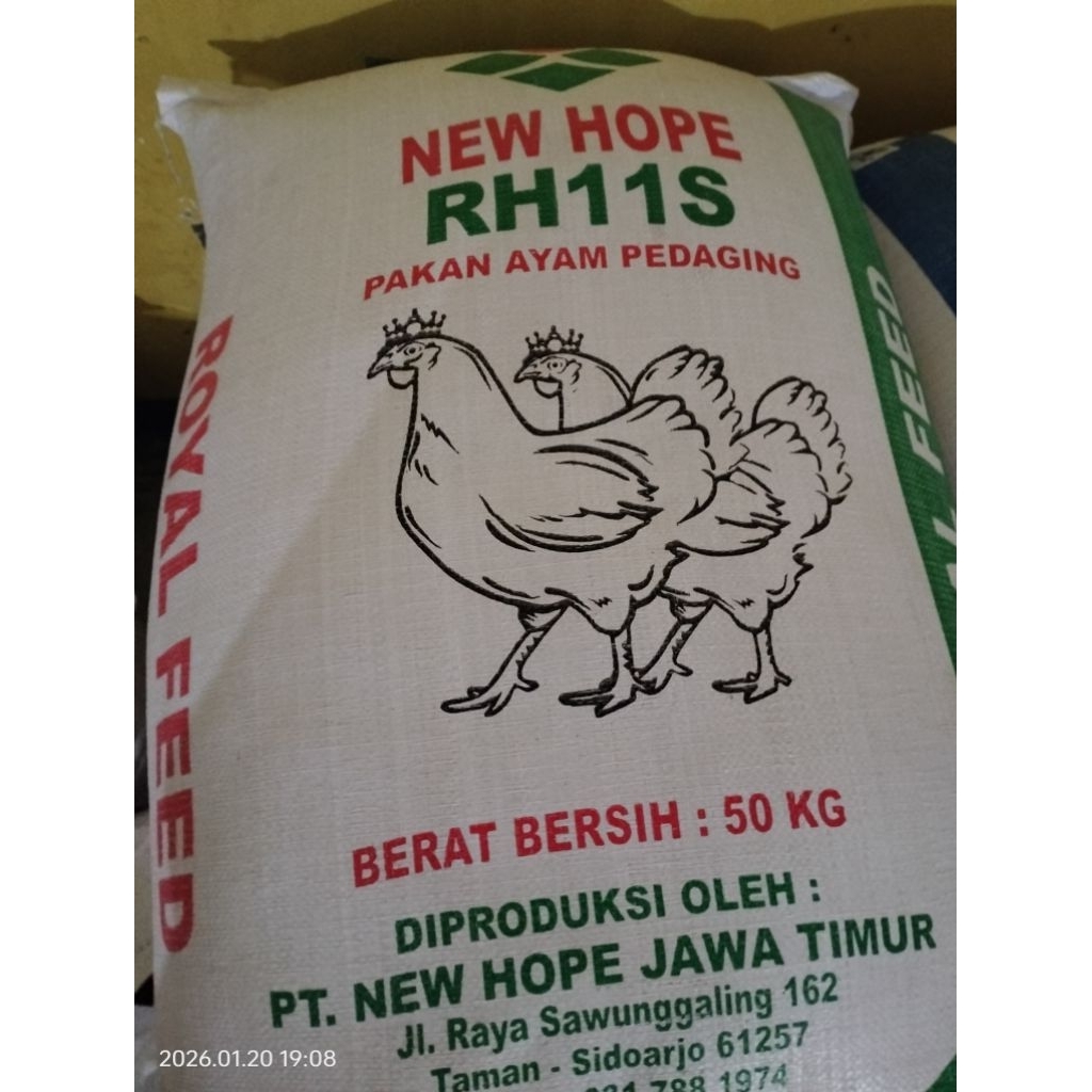 RH11S NEW HOPE 50KG PAKAN AYAM PEDAGING