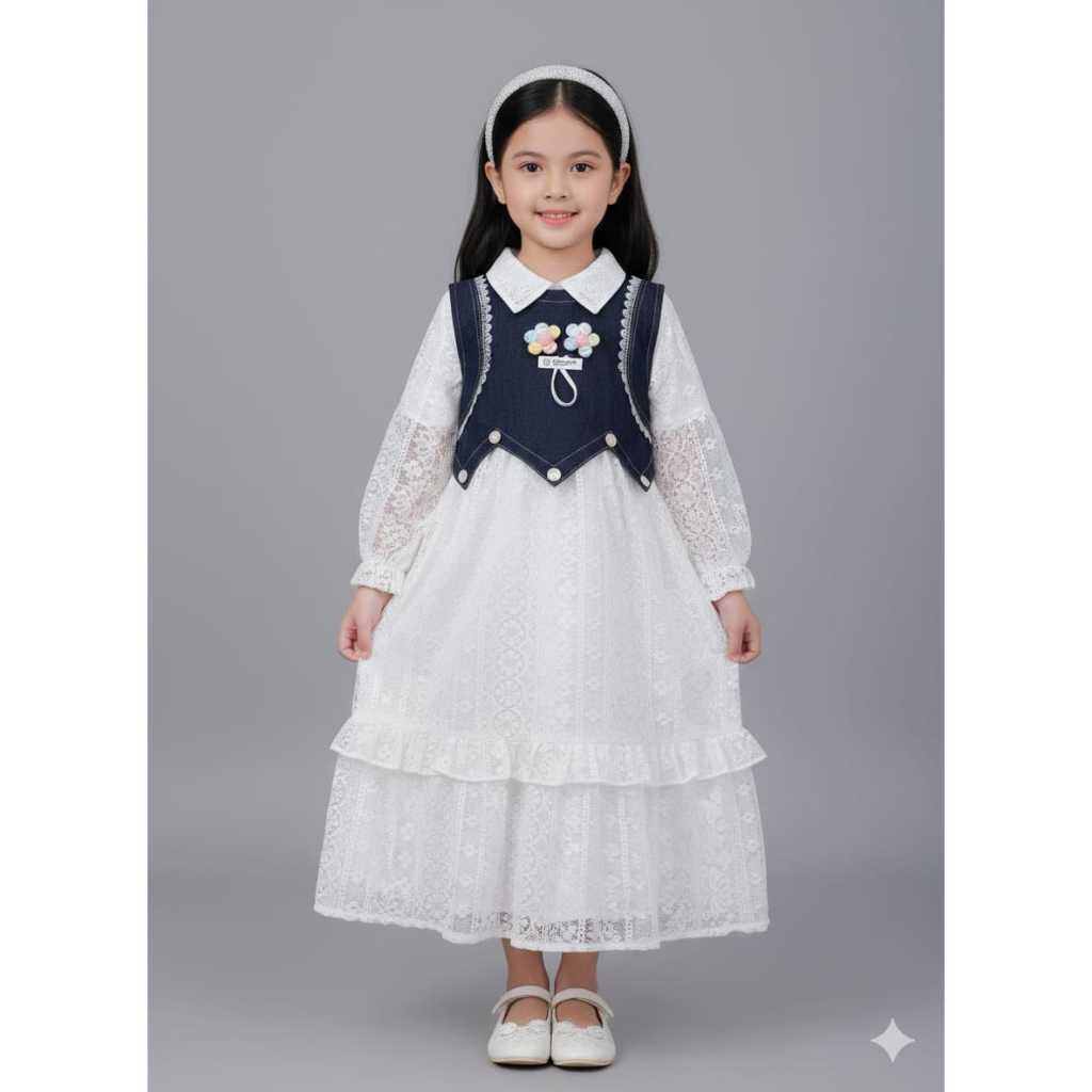 GAMIS ROMPI LEPAS LEVIS MIX BRUKAT TERBARU ANAK PEREMPUAN UMUR 3 - 10 TAHUN VIRAL