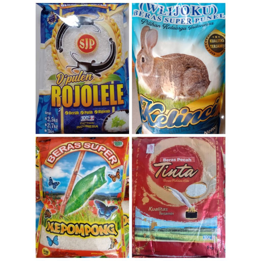 Promo Aneka Beras 3kg,5Kg [Rojolele,Kepompong,Kelinci,Tinta]/Rojolele D'Pulen 3Kg, 5Kg Dan 5 Liter (