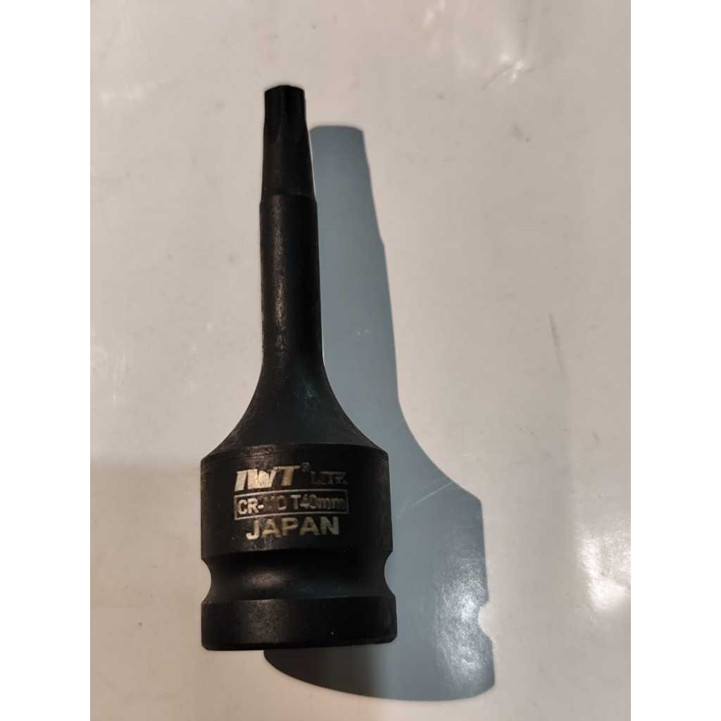 IWT Kunci IWT Sok Bintang Torx Impact  T40 CR-MO untuk membuka baut cakaram (panjang:90mm)