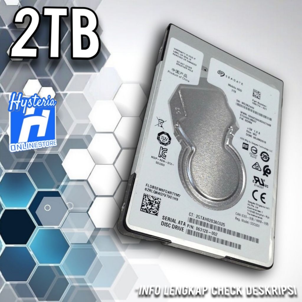 Hardisk 2.5" Internal 2TB for PC PS4 Laptop | HDD Harddisk Hardrive Internal PS4 Laptop Garansi