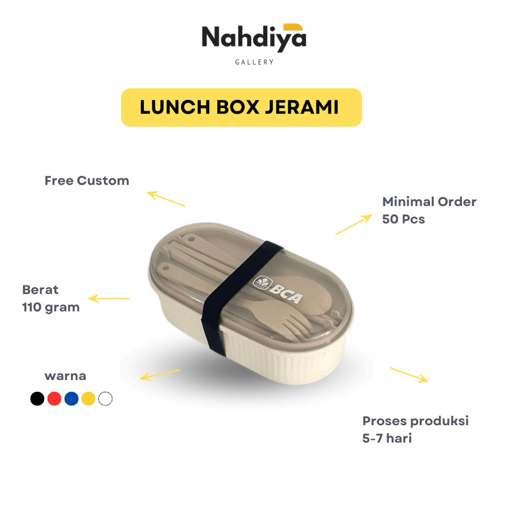 Lunch Box Jerami Custom Sablon
