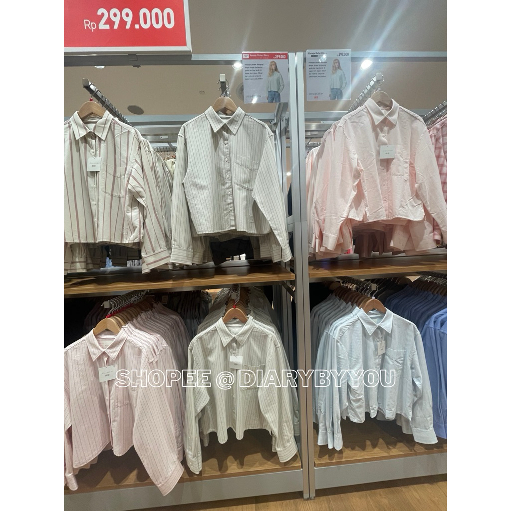 Kemeja Oxford Boxy Wanita UNIQLO JASTIP JW Anderson