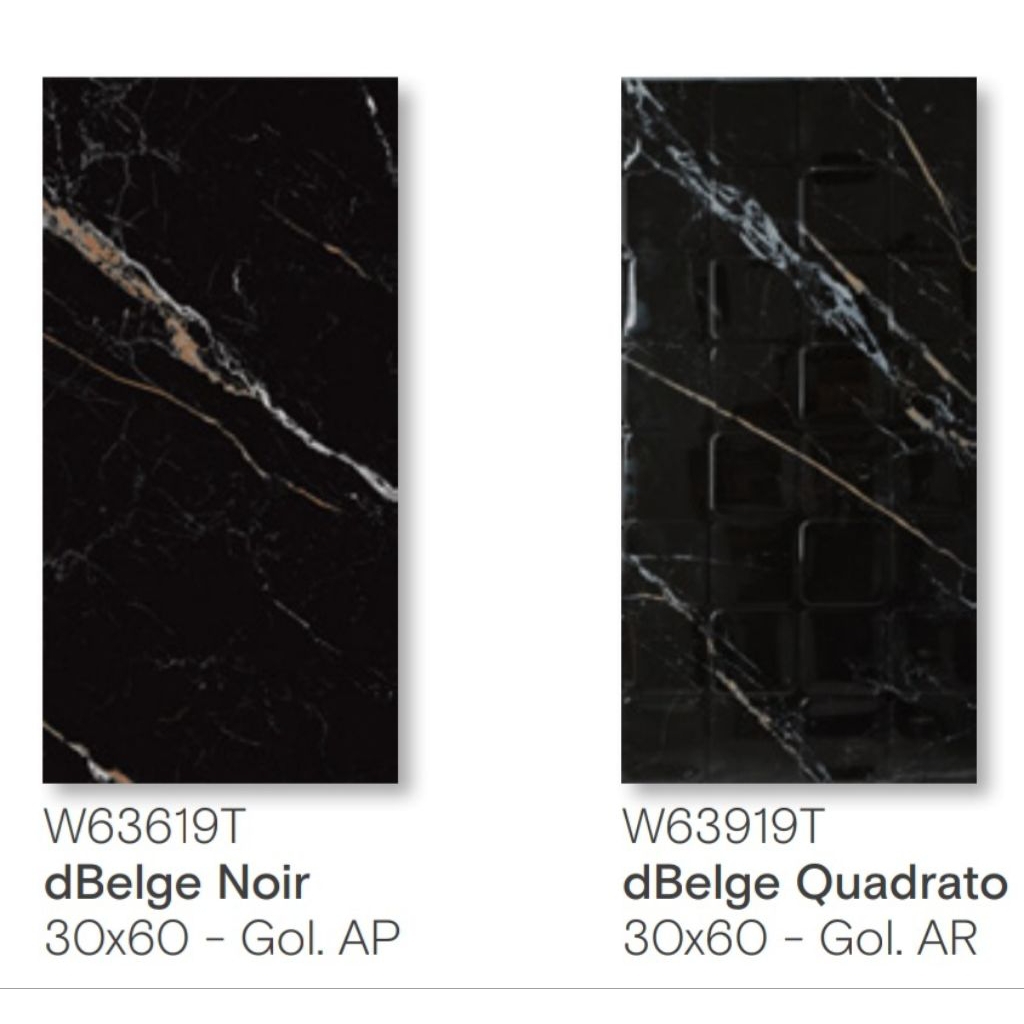 KERAMIK GLOSSY MOTIF MARBEL HITAM dBELGE NOIR/QUADRATO UKURAN 30X60 BY ROMAN/KERAMIK KUALITAS 1 GRAD