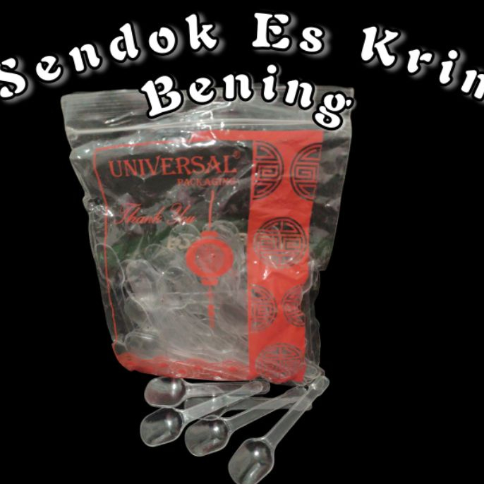 Sendok Plastik bening kecil isi 50 pcs  sendok es krim  sendok plastik