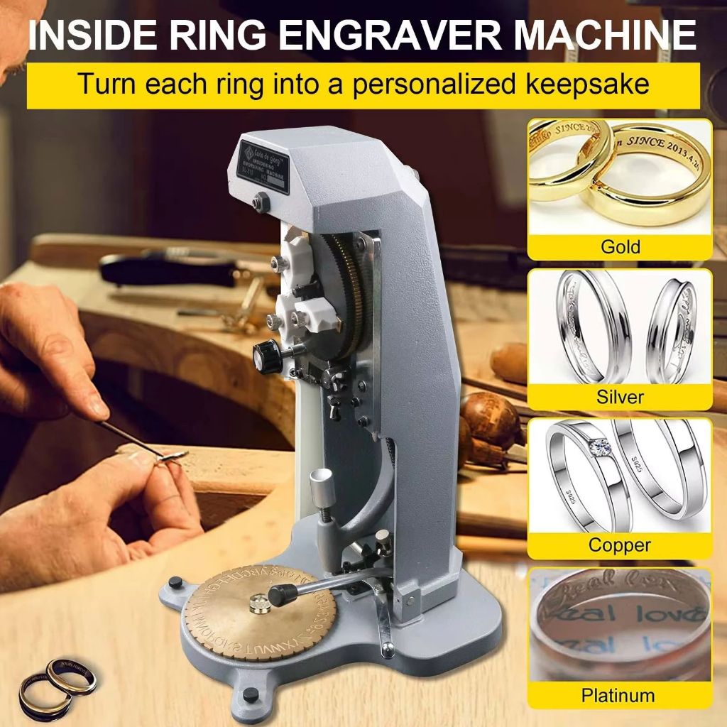 Mesin Grafir Cincin Cocok Untuk Mengukir Cincin Dengan Penunjuk Huruf(Hanya cincin)