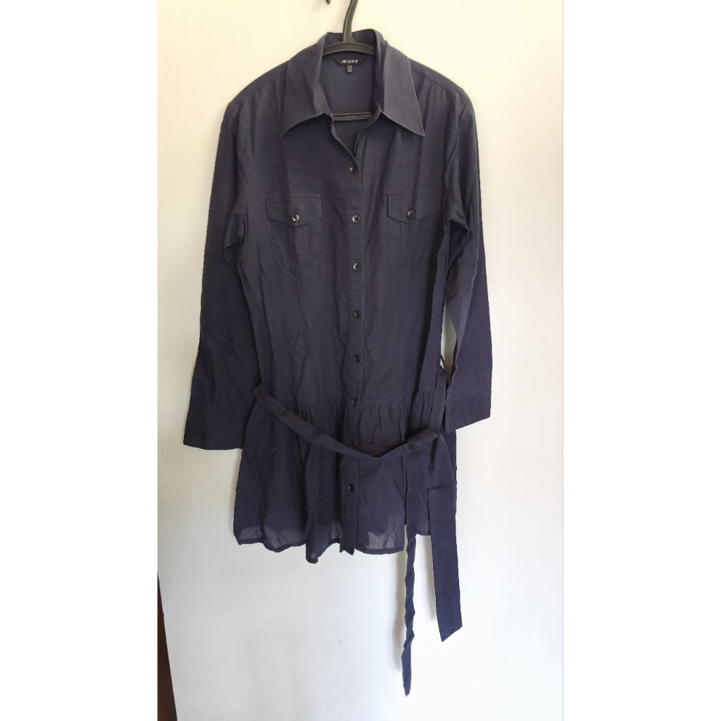 TUNIK KRAH LENGAN PANJANG HITAM XORZ (DG) - PRELOVED